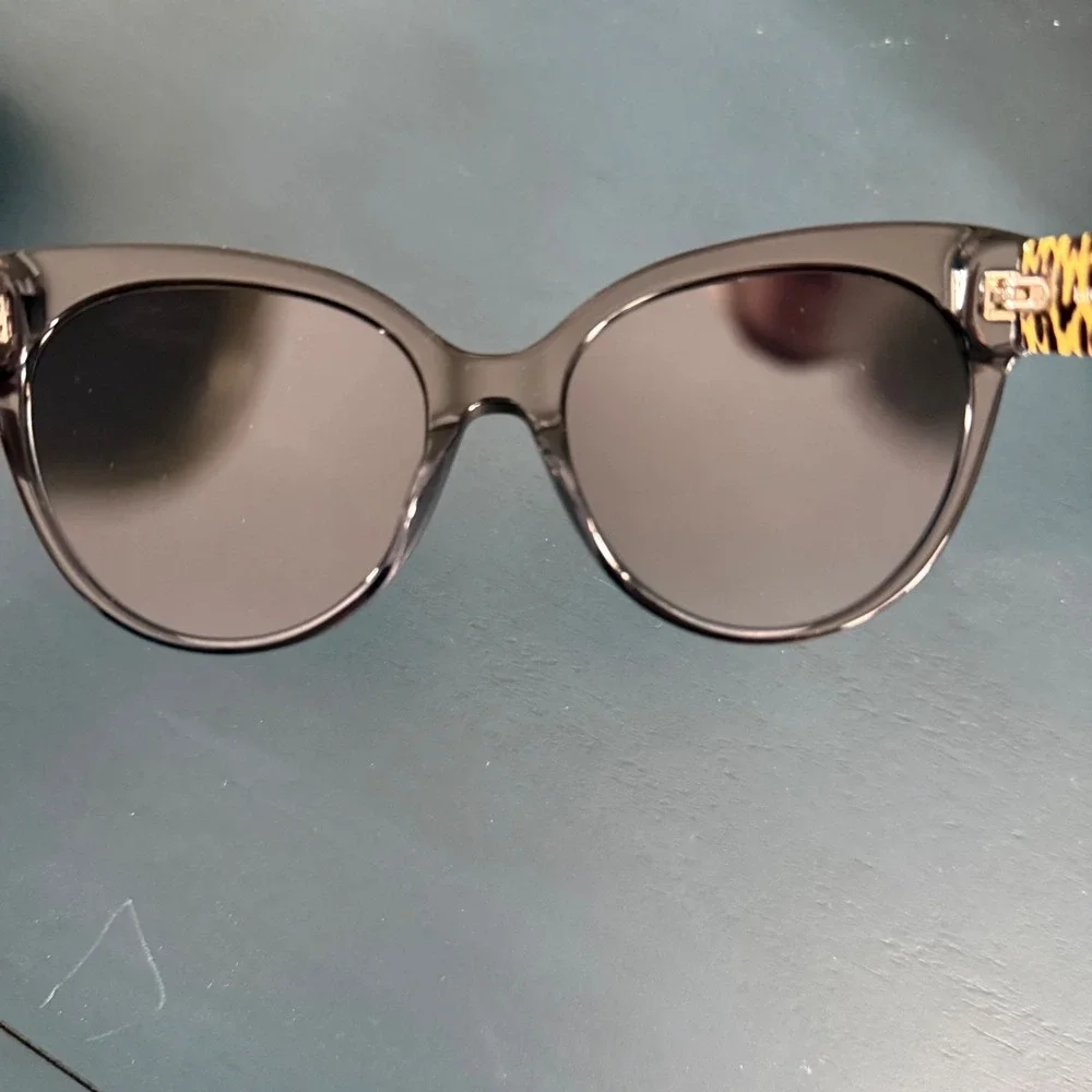 Kate Spade New Aubriella Cat Eye Sunglasses Black Leopard HWJ9O 55mm with Case‎